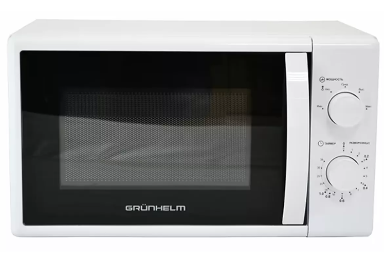 Мікрохвильова піч - 20MX720-W (біла) 20л, 700 Вт, мех. (GRUNHELM)